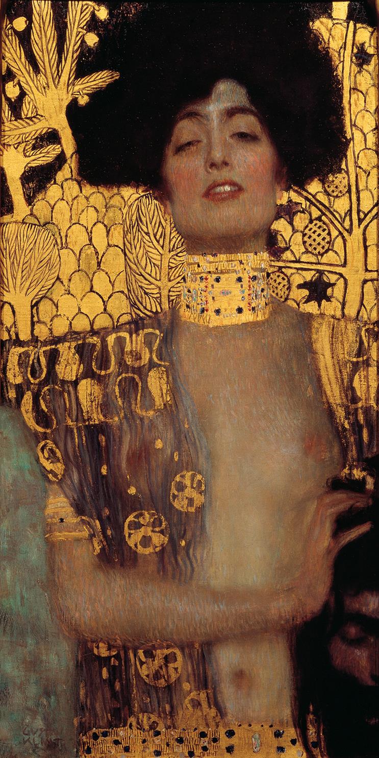 Judith and Holopherne Gustav Klimt gold wall decor Oil Paintings